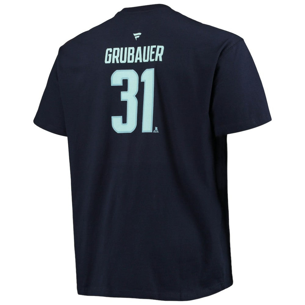 Philipp Grubauer Seattle Kraken Fanatics Big & Tall Name & Number T-Shirt - Deep Sea Blue | Fanatics online