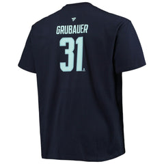 Philipp Grubauer Seattle Kraken Fanatics Big & Tall Name & Number T-Shirt - Deep Sea Blue | Fanatics online