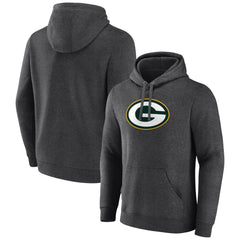 Green Bay Packers Primary Logo Fitted Pullover Hoodie - Charcoal - NFL