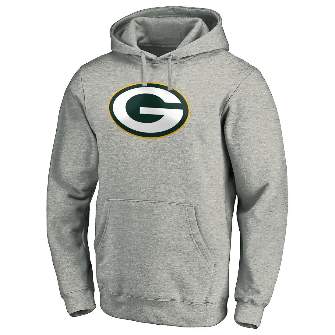 Green Bay Packers Primary Logo Fitted Pullover Hoodie - Heather Gray - NFL