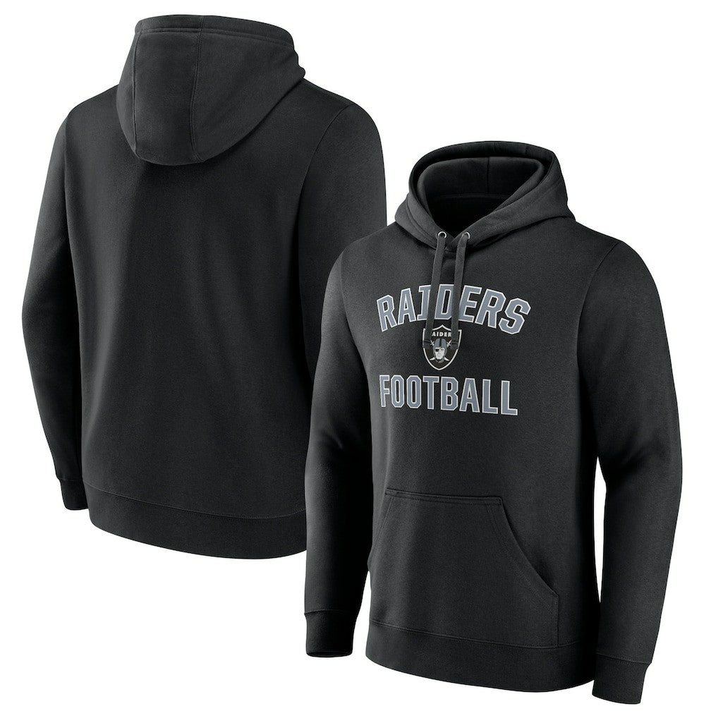 Las Vegas Raiders Victory Arch Team Fitted Pullover Hoodie - Black - NFL