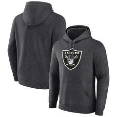Las Vegas Raiders Primary Logo Fitted Pullover Hoodie - Charcoal - NFL