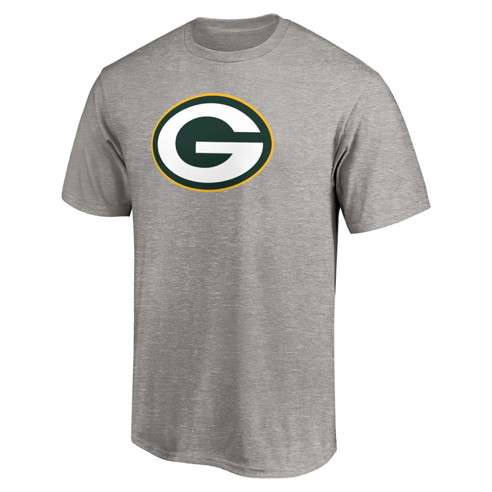 Green Bay Packers Primary Logo T-Shirt - Heather Gray - Fanatics