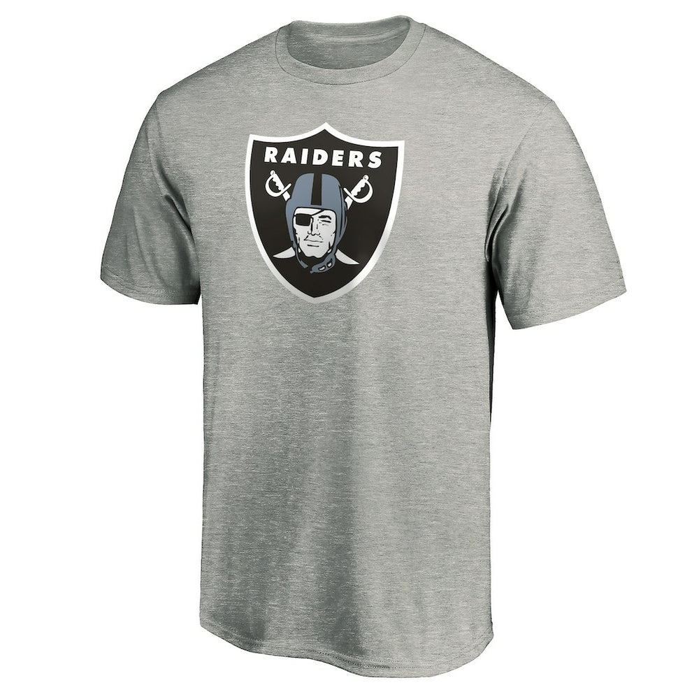 Las Vegas Raiders Primary Logo T-Shirt - Heather Gray - Fanatics