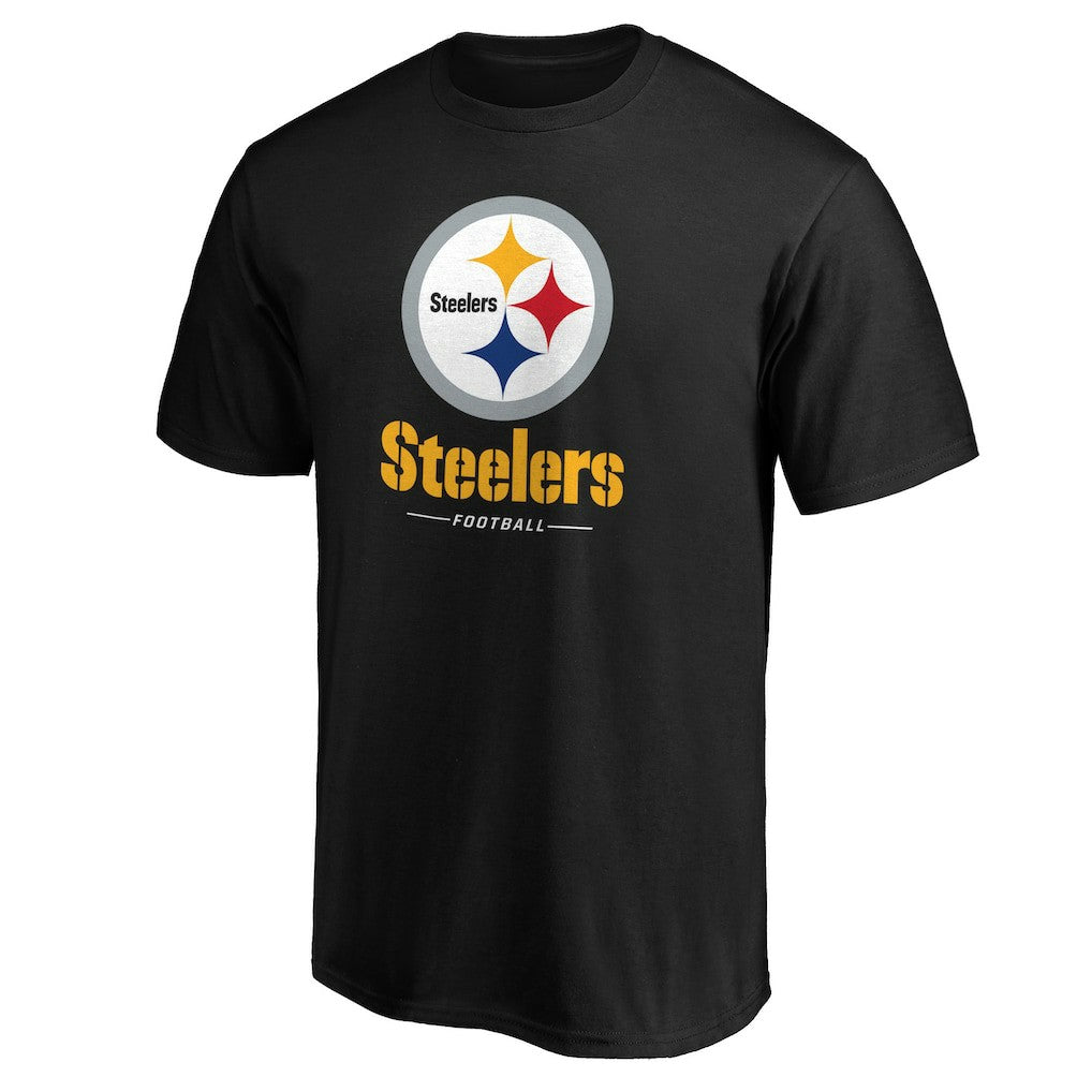 Pittsburgh Steelers Team Lockup T-Shirt - Black - NFL