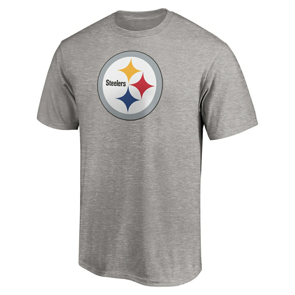Pittsburgh Steelers Primary Logo T-Shirt - Heather Gray - Fanatics