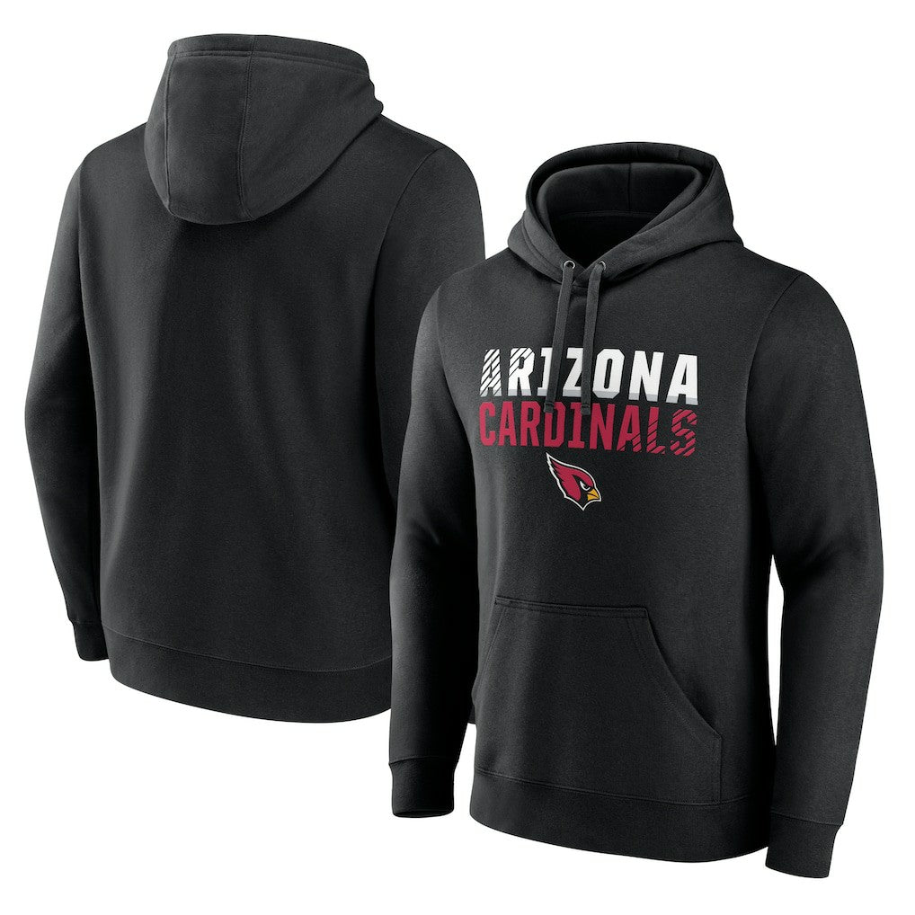 Arizona Cardinals Fade Out Fitted Pullover Hoodie - Black - NFL