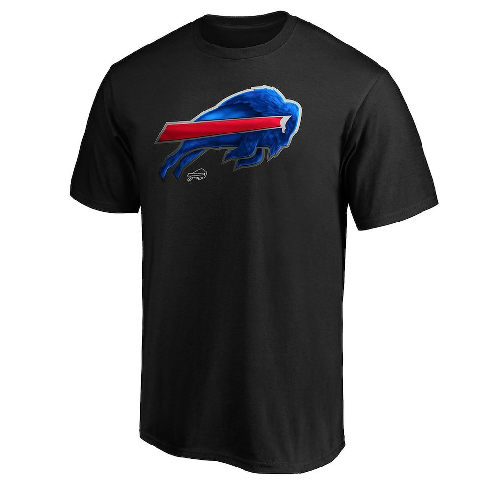 Buffalo Bills Midnight Mascot Team Logo T-Shirt - Black - NFL