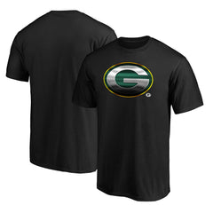 Green Bay Packers Midnight Mascot Team Logo T-Shirt - Black - NFL