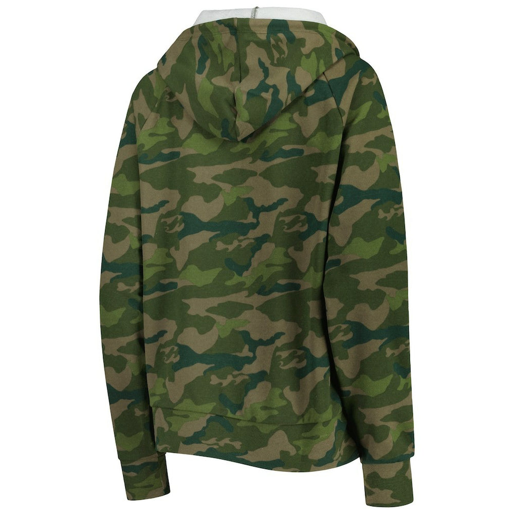 Washington Commanders New Era Women's Raglan Full-Zip Hoodie - Camo - NFL
