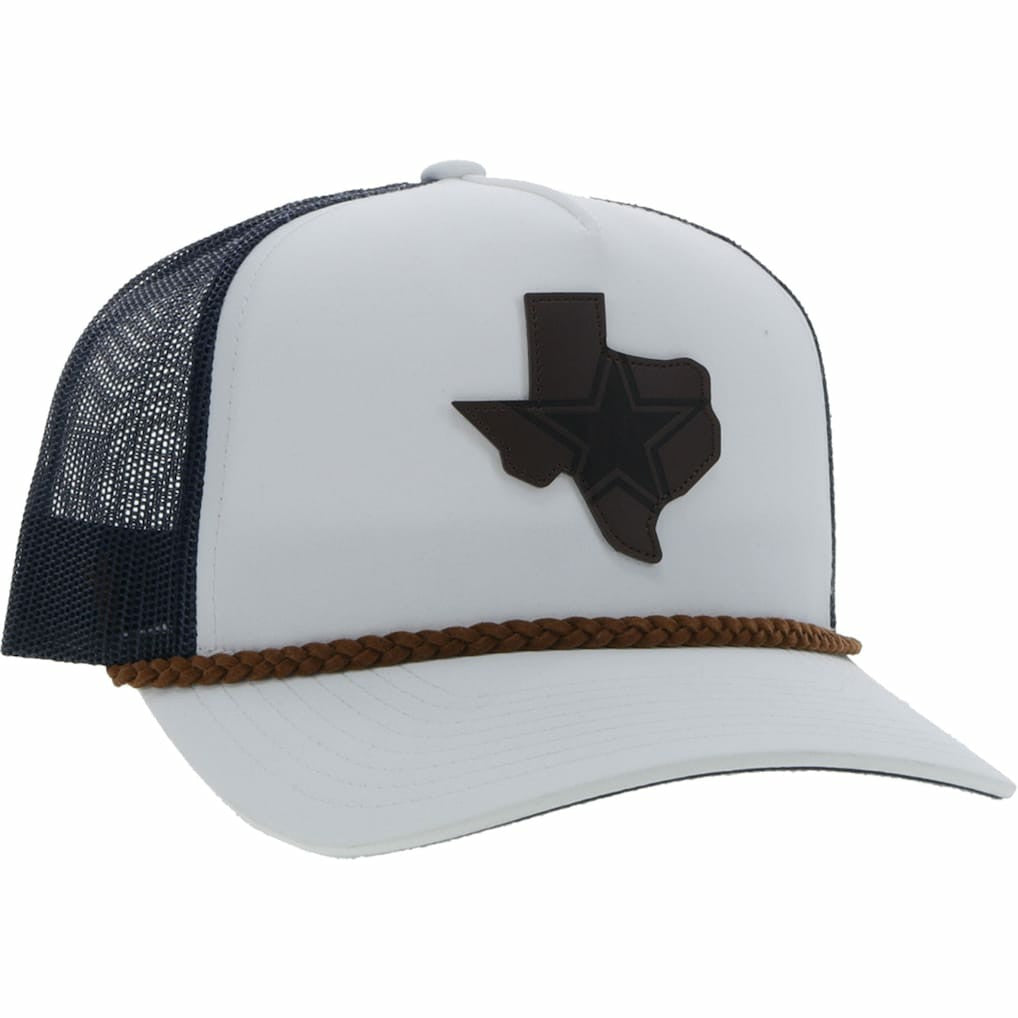Dallas Cowboys HOOey State Patch Trucker Snapback Hat - White/Navy - NFL