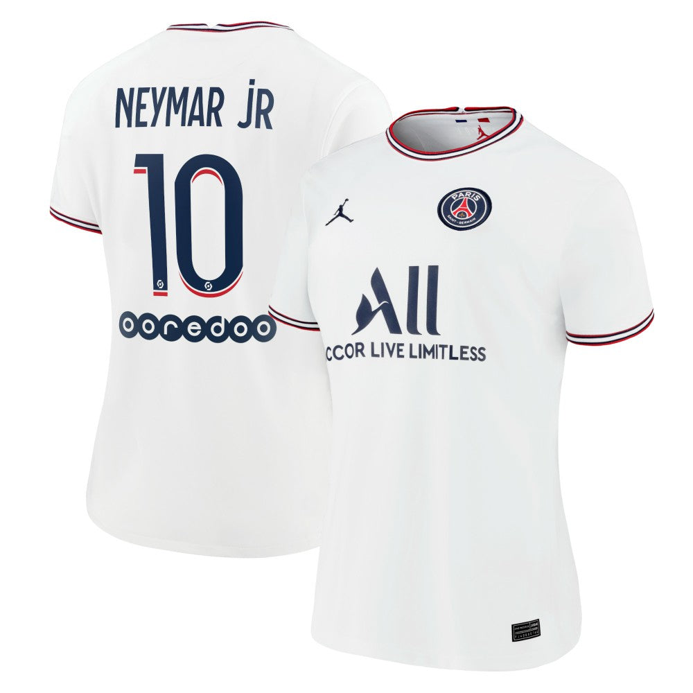 Jordan - Neymar Jr. Paris Saint-Germain Jordan Brand Women's 2021/22 Fourth Replica Jersey - White