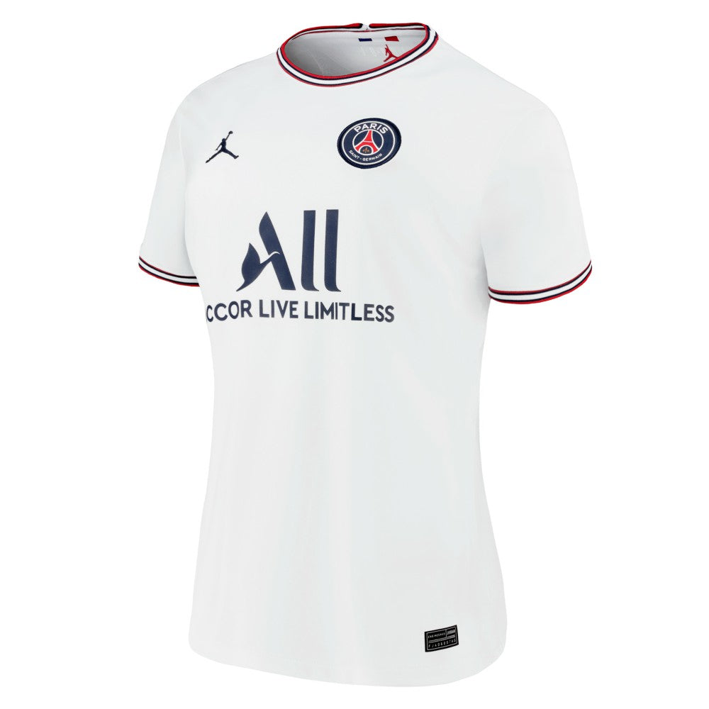 Jordan - Neymar Jr. Paris Saint-Germain Jordan Brand Women's 2021/22 Fourth Replica Jersey - White