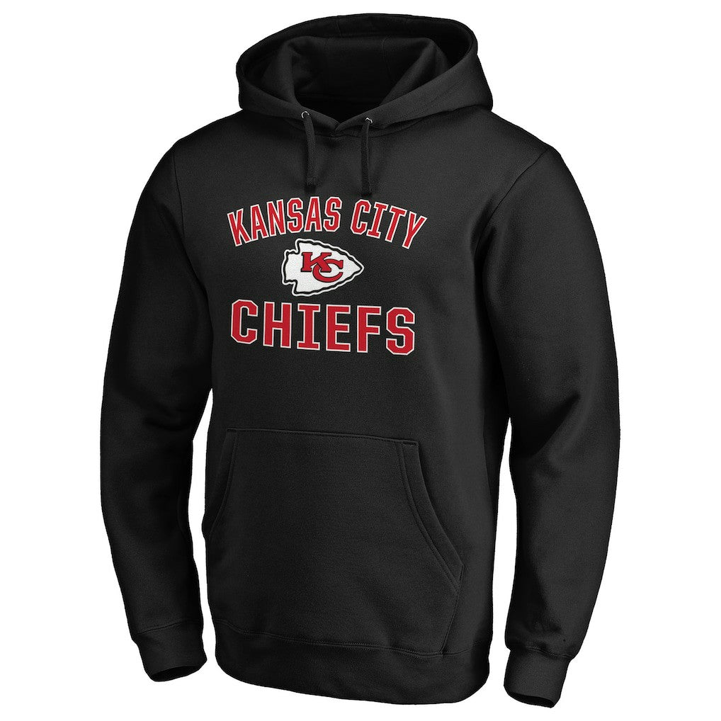 Kansas City Chiefs Victory Arch Team Fitted Pullover Hoodie - Black - NFL