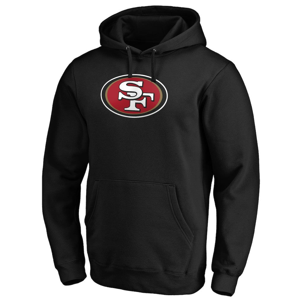 San Francisco 49ers Primary Logo Fitted Pullover Hoodie - Black - NFL