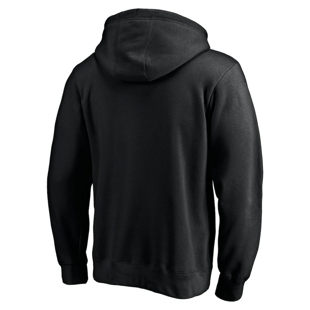 San Francisco 49ers Logo Team Lockup Fitted Pullover Hoodie - Black - NFL