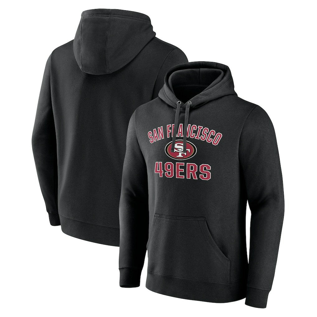 San Francisco 49ers Victory Arch Team Fitted Pullover Hoodie - Black - NFL