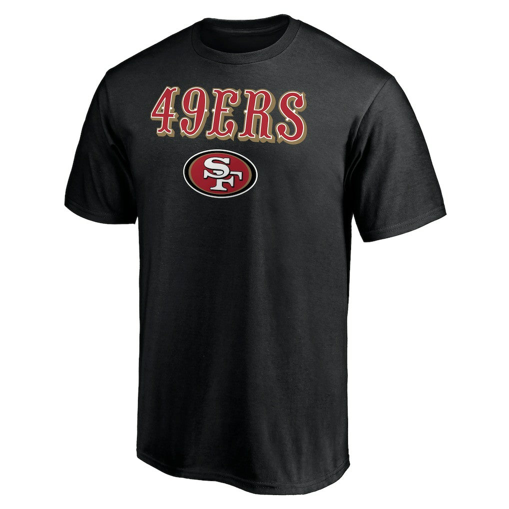 San Francisco 49ers Logo Team Lockup T-Shirt - Black - NFL