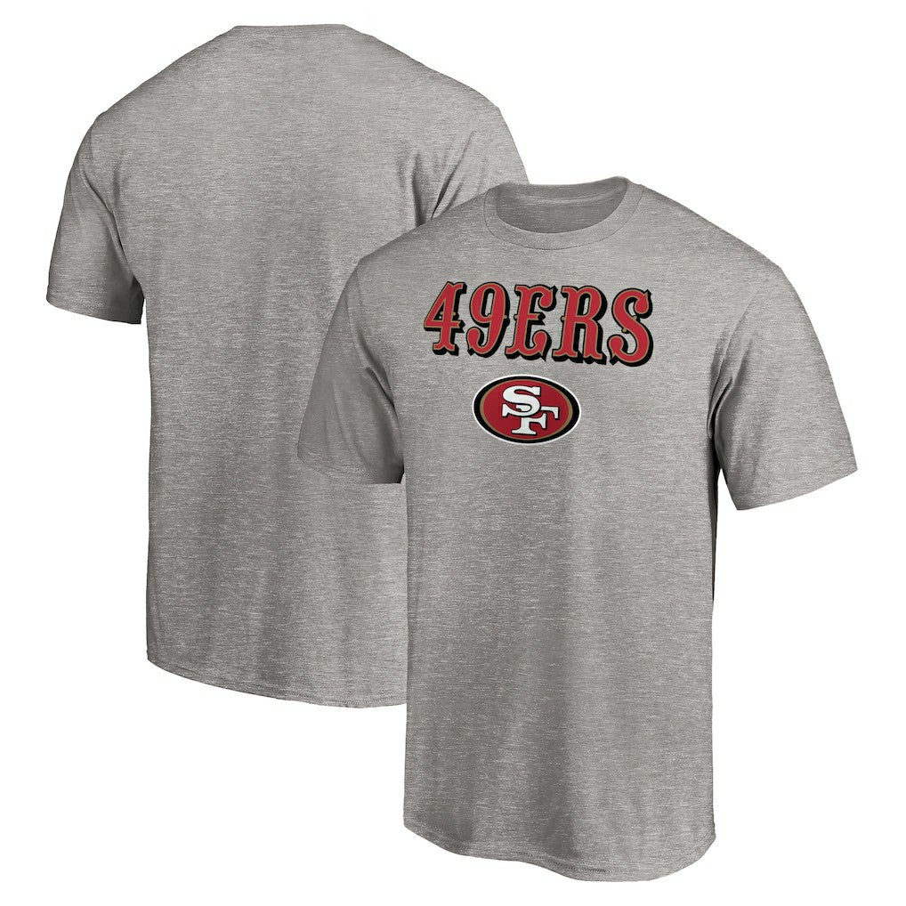 San Francisco 49ers Logo Team Lockup T-Shirt - Heathered Gray - NFL