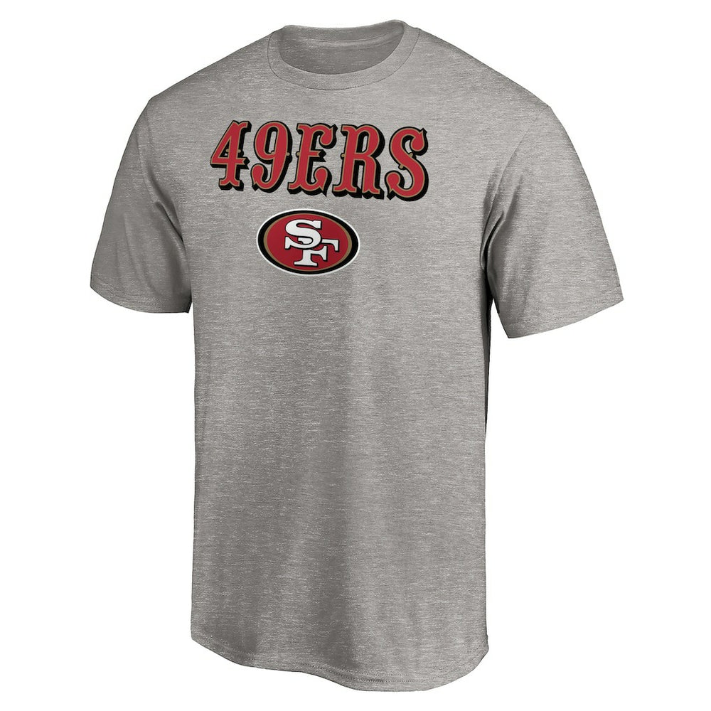 San Francisco 49ers Logo Team Lockup T-Shirt - Heathered Gray - NFL