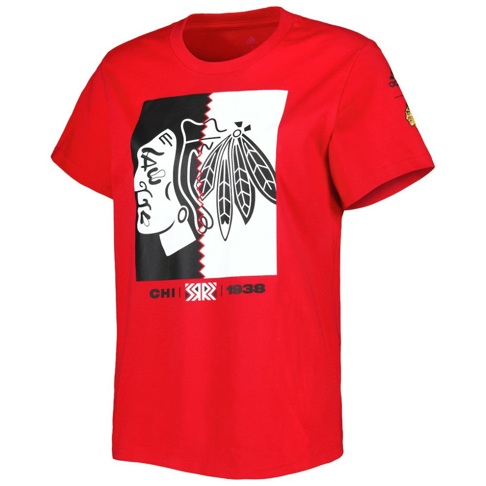 Chicago Blackhawks adidas Women's Reverse Retro Fresh T-Shirt - Red | Adidas Clearance