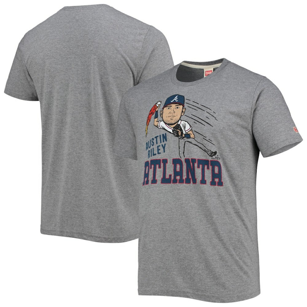 Austin Riley Atlanta Braves Homage Caricature Tri-Blend T-Shirt for sale