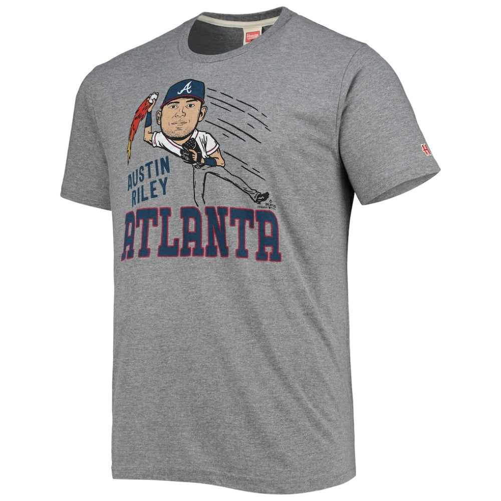 Austin Riley Atlanta Braves Homage Caricature Tri-Blend T-Shirt for sale
