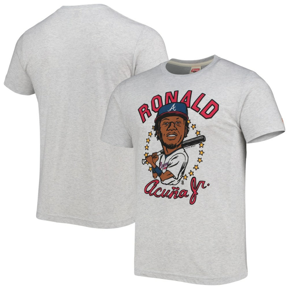 Ronald Acuna Jr. Atlanta Braves Homage Caricature Tri-Blend T-Shirt Near Me