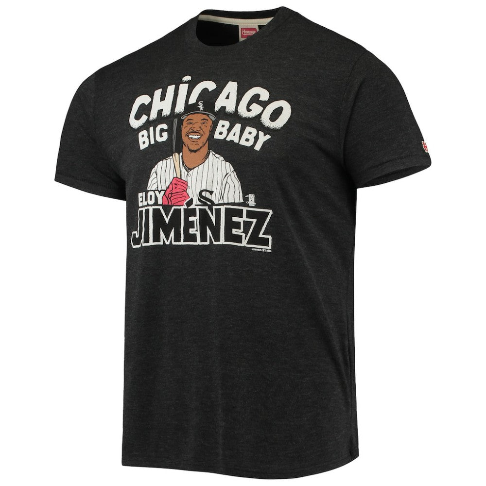 Eloy Jimenez Chicago White Sox Homage Caricature Tri-Blend T-Shirt Discount