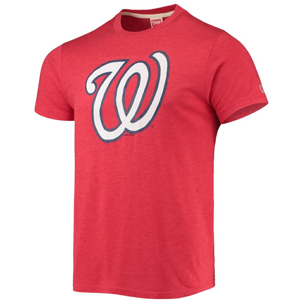 Washington Nationals Homage Hand Drawn Logo Tri-Blend T-Shirt Near Me