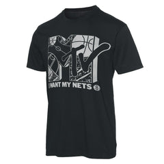 Brooklyn Nets Junk Food NBA x MTV I Want My T-Shirt Black
