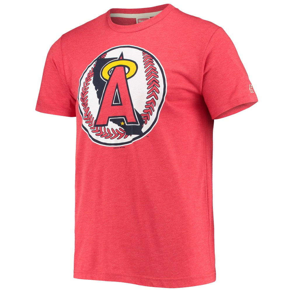 Los Angeles Angels Homage Hand-Drawn Logo Tri-Blend T-Shirt Discount