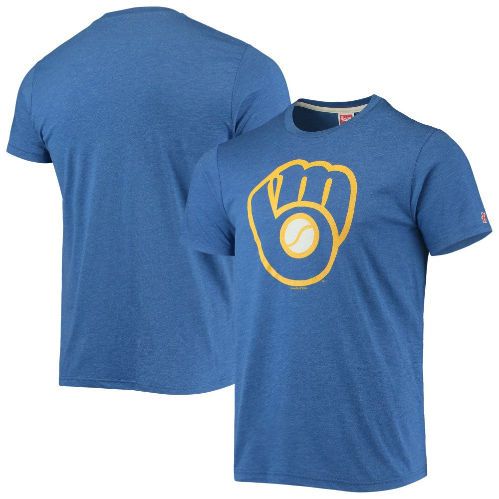 Milwaukee Brewers Homage Hand-Drawn Logo Tri-Blend T-Shirt Near Me