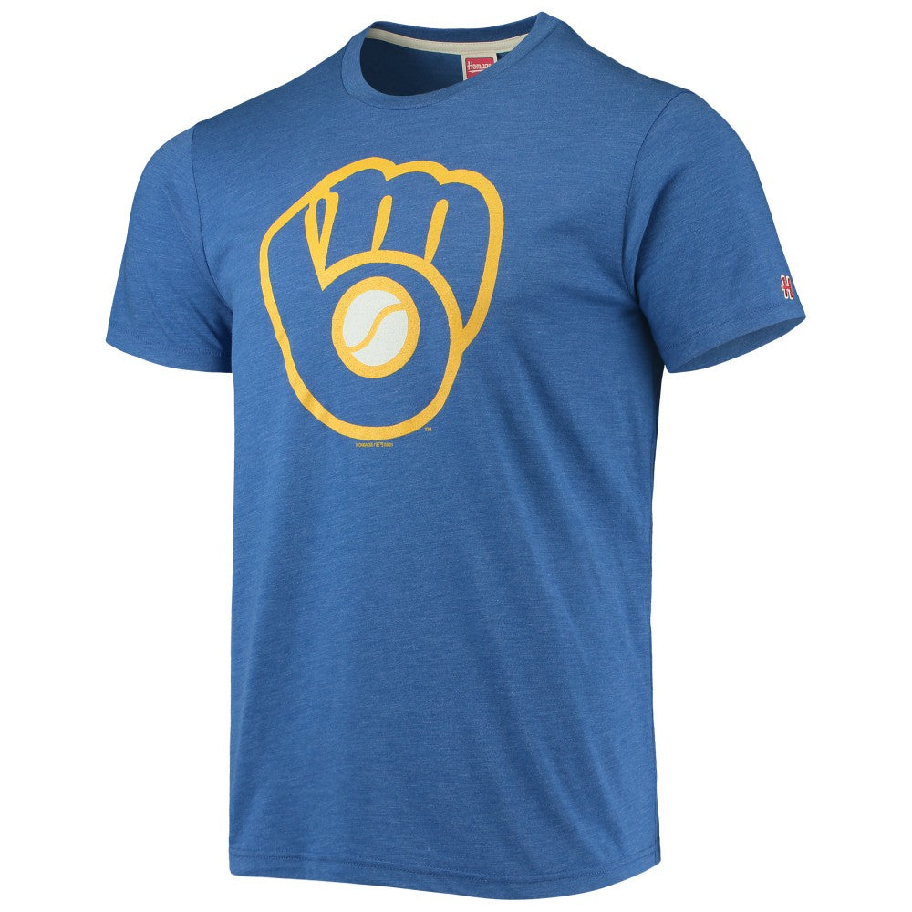Milwaukee Brewers Homage Hand-Drawn Logo Tri-Blend T-Shirt Near Me