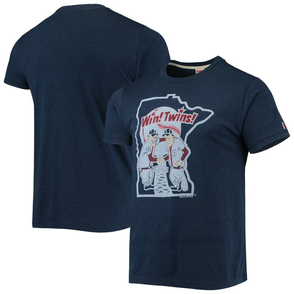 Minnesota Twins Homage Hand-Drawn Logo Tri-Blend T-Shirt Sale
