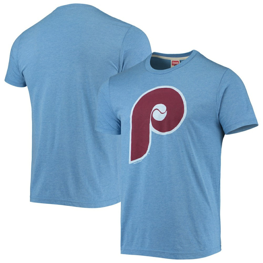 Philadelphia Phillies Homage Hand-Drawn Logo Tri-Blend T-Shirt Outlet