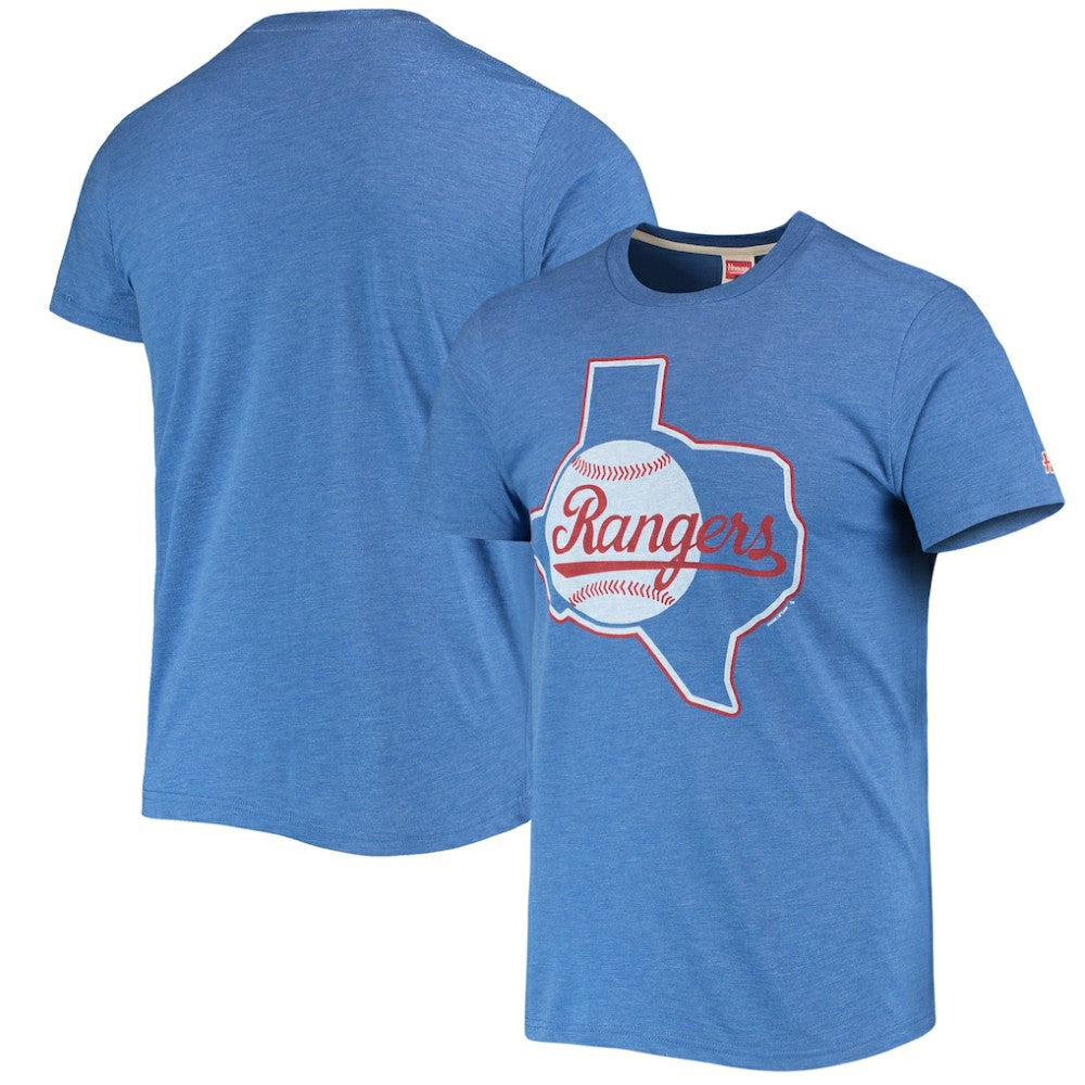 Texas Rangers Homage Hand-Drawn Logo Tri-Blend T-Shirt Outlet