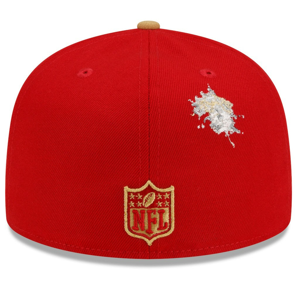 San Francisco 49ers New Era NFL x Staple Collection 59FIFTY Fitted Hat - Scarlet/Gold - NFL