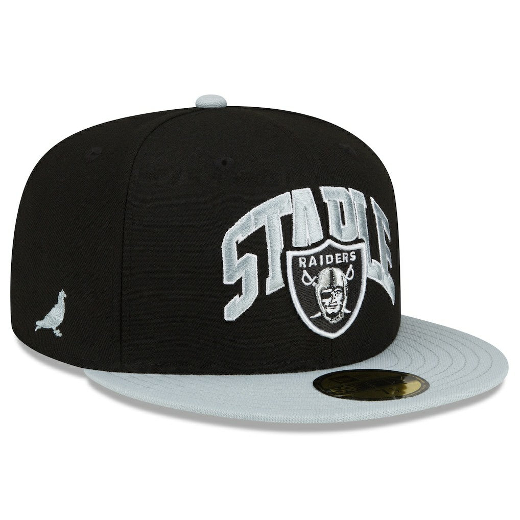 Las Vegas Raiders New Era NFL x Staple Collection 59FIFTY Fitted Hat - Black/Gray - NFL