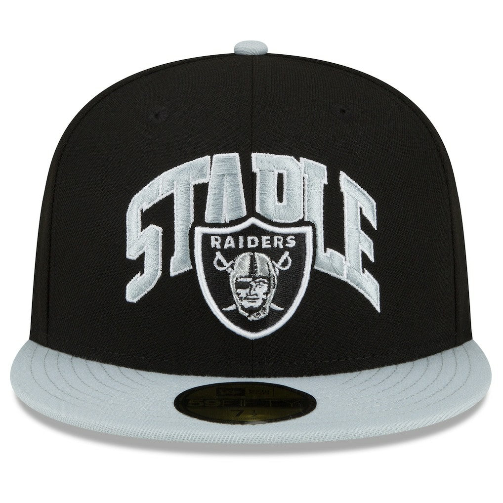 Las Vegas Raiders New Era NFL x Staple Collection 59FIFTY Fitted Hat - Black/Gray - NFL