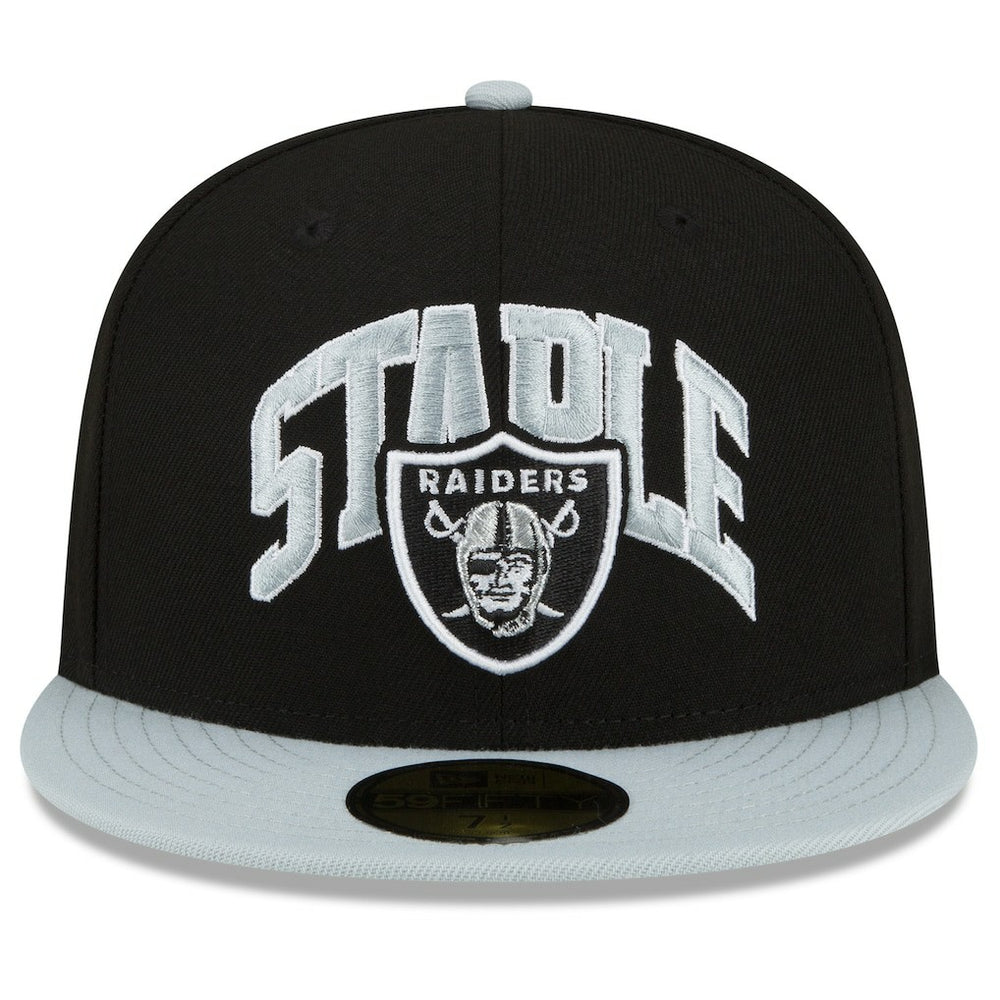 Las Vegas Raiders New Era NFL x Staple Collection 59FIFTY Fitted Hat - Black/Gray - NFL