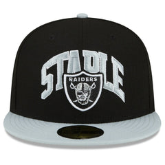 Las Vegas Raiders New Era NFL x Staple Collection 59FIFTY Fitted Hat - Black/Gray - NFL
