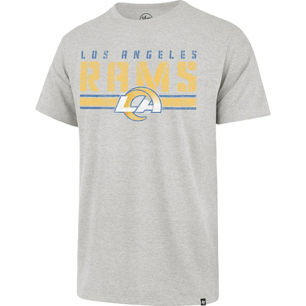 Los Angeles Rams '47 Stripe Thru Franklin T-Shirt - Heathered Gray - 47 brand