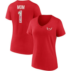 Washington Capitals Fanatics Women's Team Mother's Day V-Neck T-Shirt - Red | Fanatics on sale