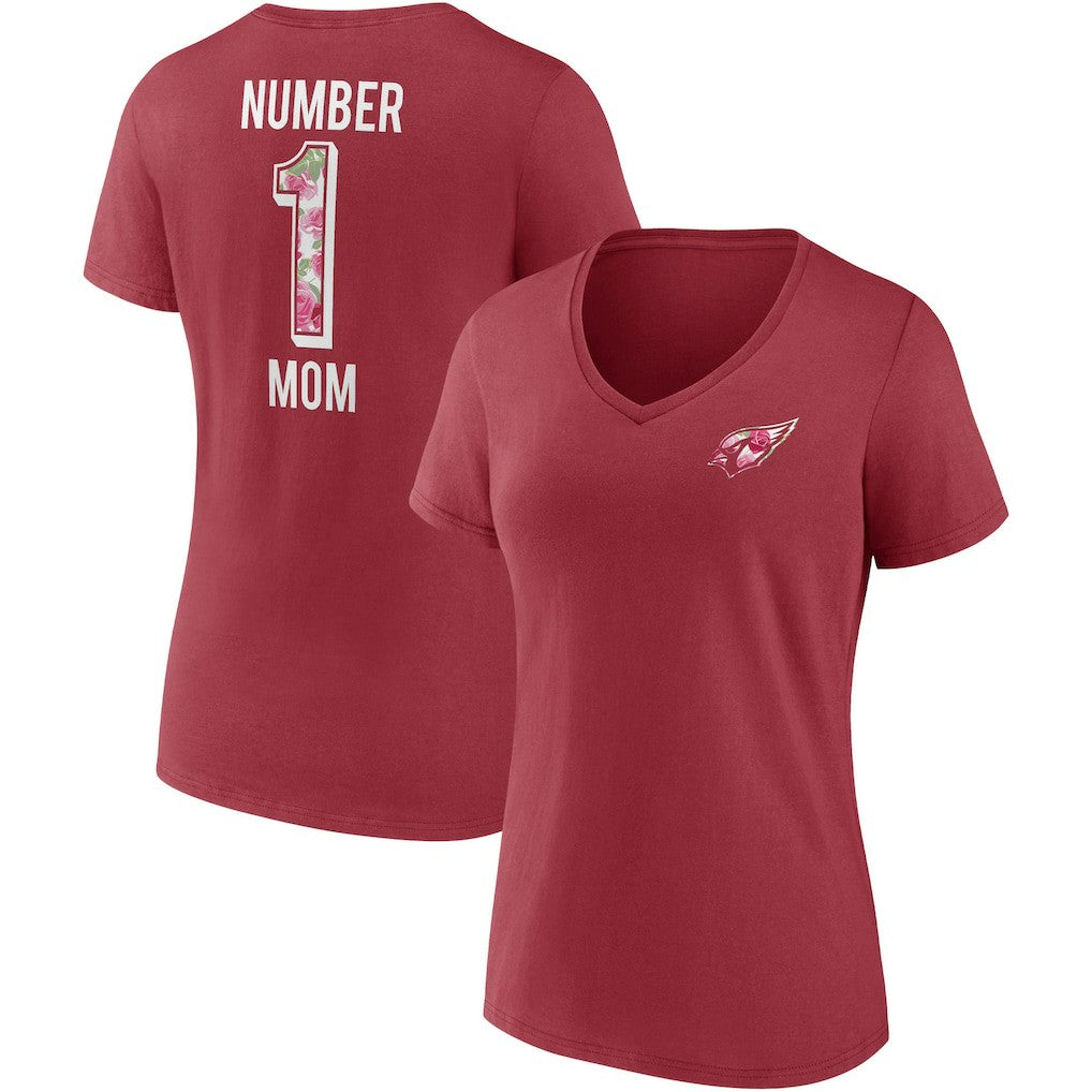 Arizona Cardinals Women's Team Mother's Day V-Neck T-Shirt - Cardinal - Fanatics