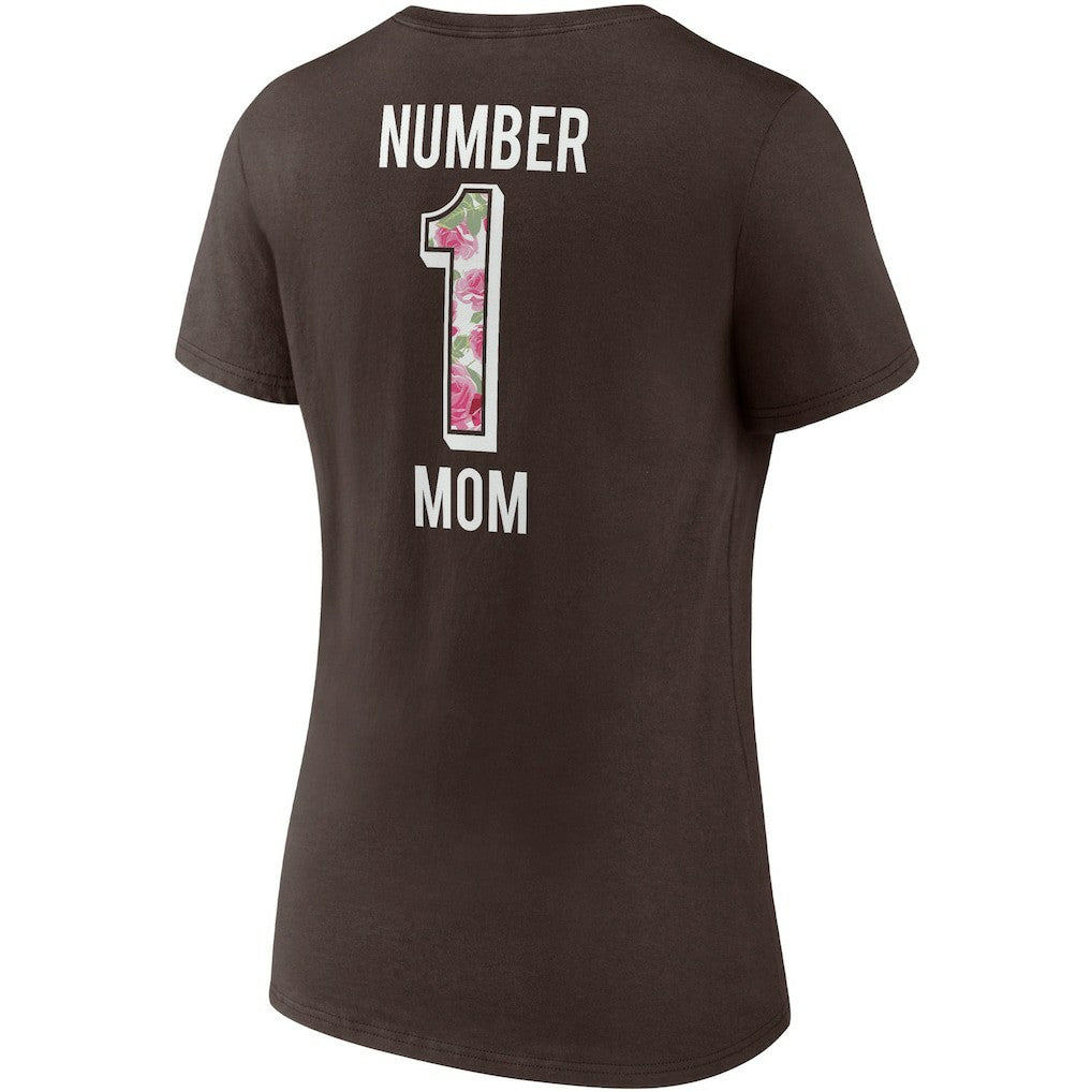 Cleveland Browns Women's Team Mother's Day V-Neck T-Shirt - Brown - Fanatics