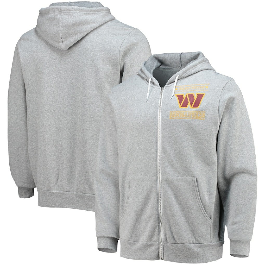 Washington Commanders NFL x Darius Rucker Collection Sponge Fleece Full-Zip Hoodie - Heathered Gray - Fanatics