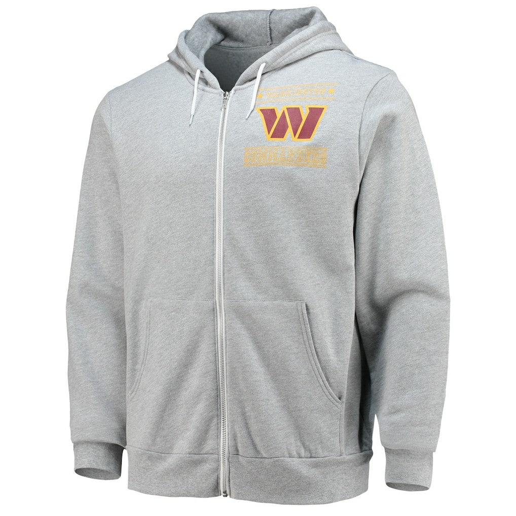 Washington Commanders NFL x Darius Rucker Collection Sponge Fleece Full-Zip Hoodie - Heathered Gray - Fanatics