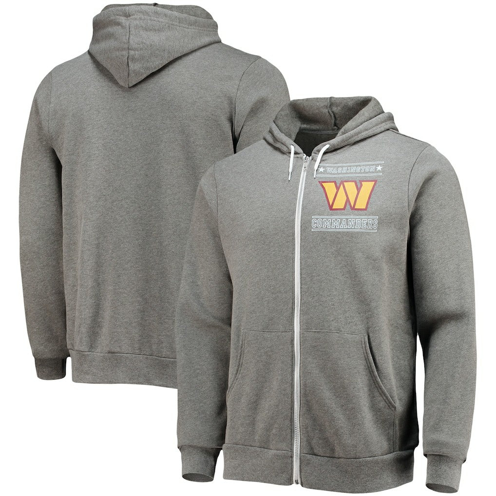 Washington Commanders NFL x Darius Rucker Collection Sponge Fleece Full-Zip Hoodie - Heathered Charcoal - Fanatics