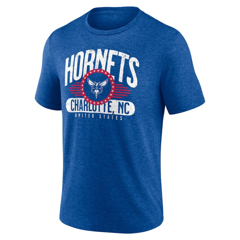 Charlotte Hornets Badge of Honor Tri-Blend T-Shirt Royal